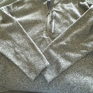 Men's Gray Quarter-Zip Sweater